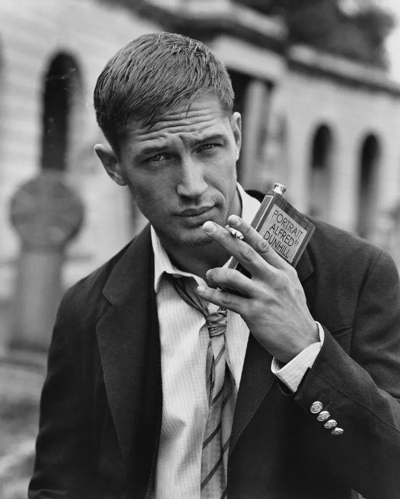 Download black and white photo of Tom Hardy for Telegram profile