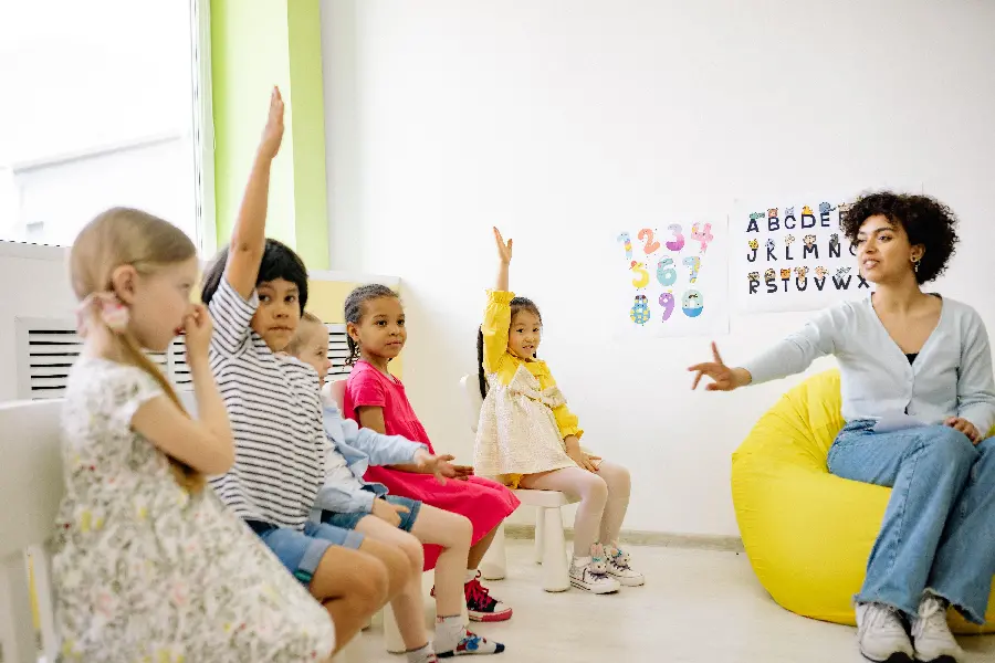 Wallpapers from the educational space of the kindergarten with games