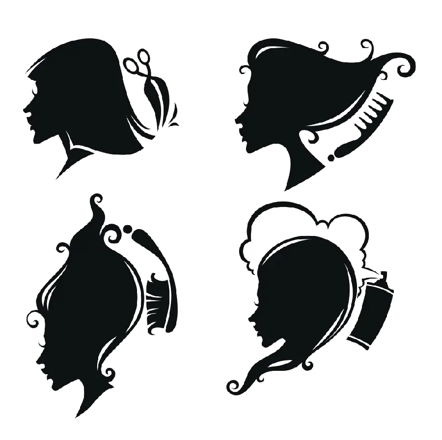 Prepared hairdressing job designs PNG PNG 