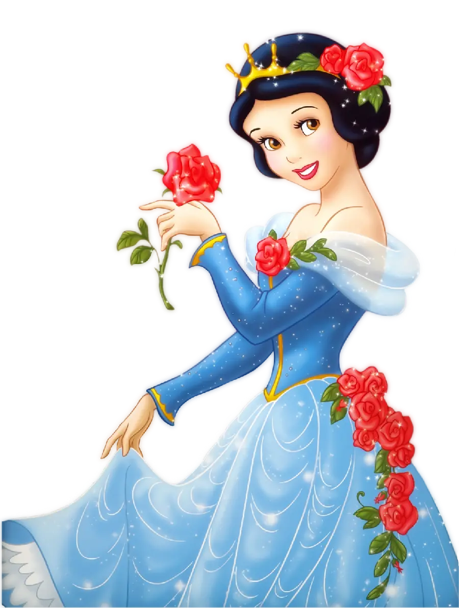 Snowman and Snow White with Red Flowers PNG PNG Image 