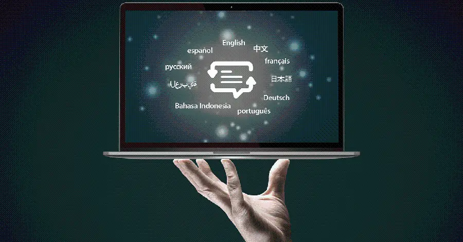 Background image with the theme of translating different languages ​​of the world