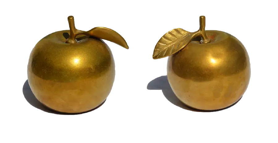 Extremely beautiful png photo of golden apples 