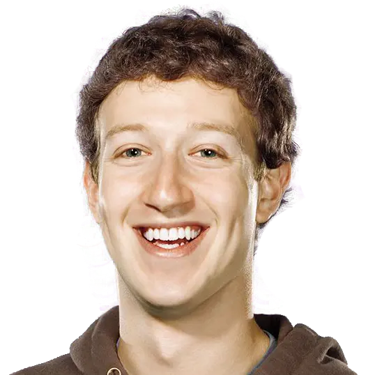 Photo without background of Mark Zuckerberg in PNG format