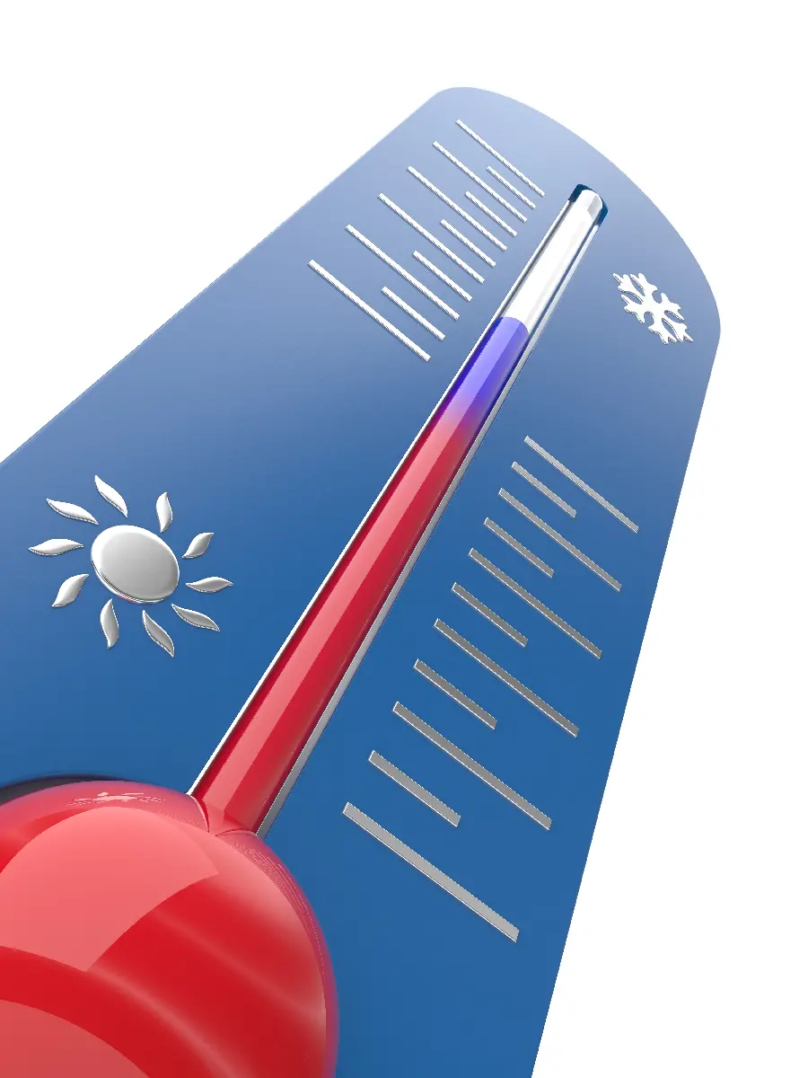 Download romantic and funny Valentine's Day gift thermometer with white background 