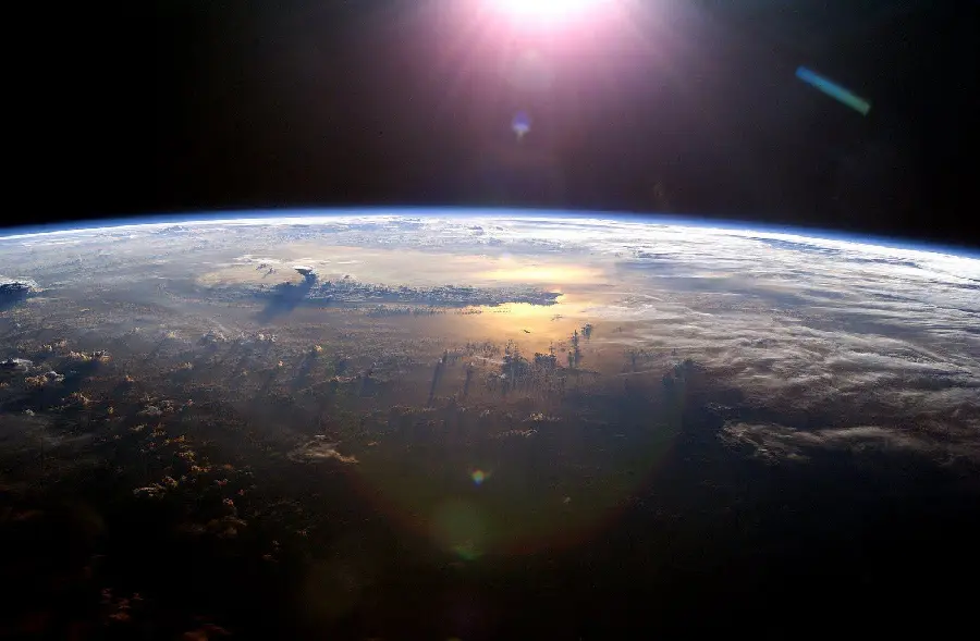 Astronomy wallpaper with a newly discovered planet similar to Earth