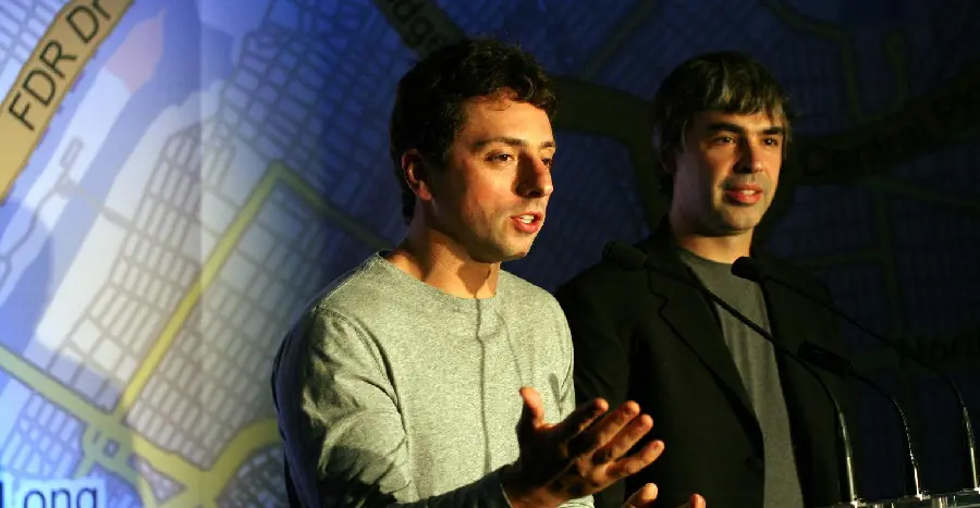 Photo of Larry Page and Sergey Brin from the richest men in America