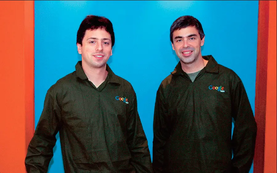 Photo of Google founders Page and Sergey Brin