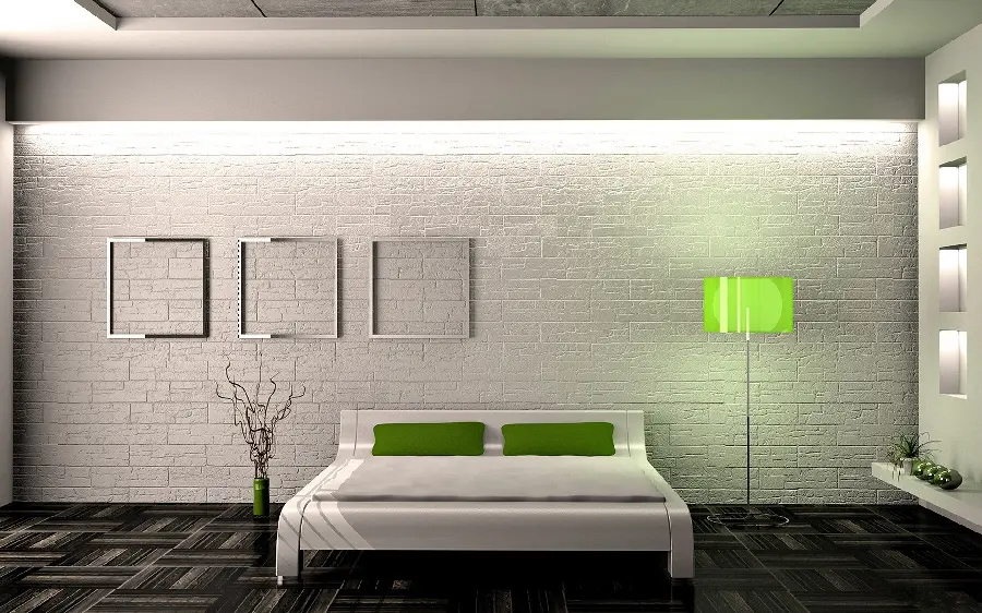 Photo of interior decoration and design of a luxurious and secluded bedroom