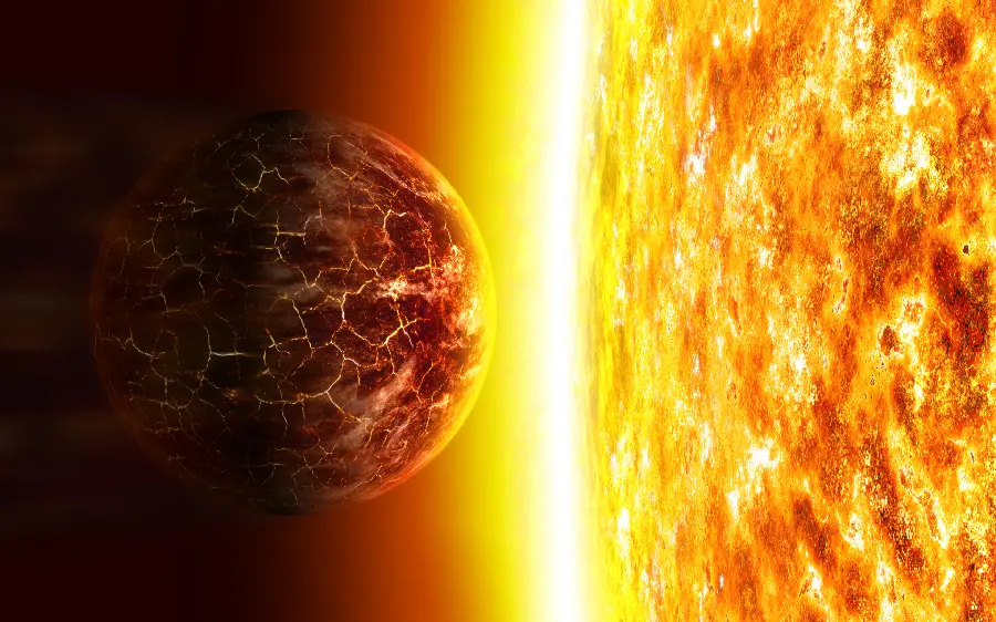 Interesting 2024 wallpaper designed from the future of the Earth and the Sun 