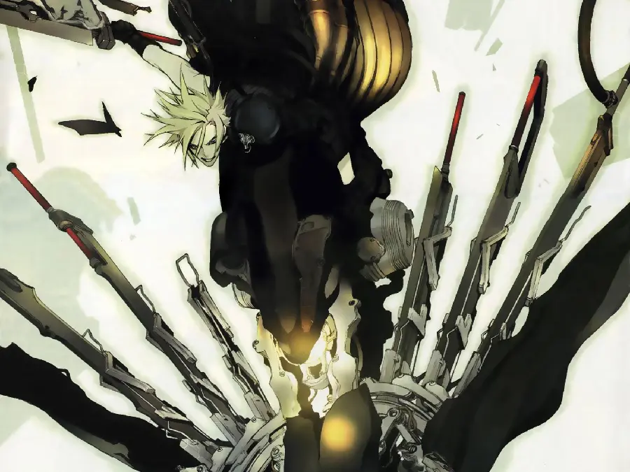 Desktop background with the design of the Final Fantasy 7 game