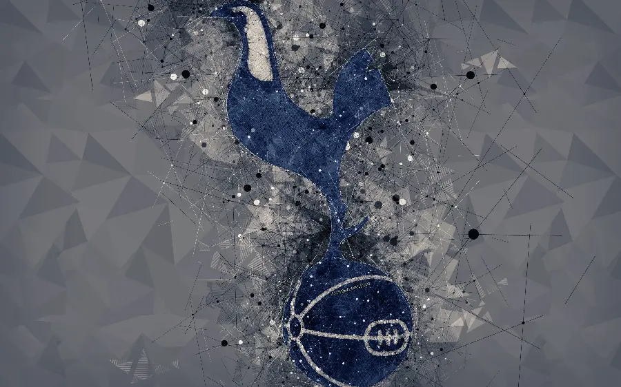 Background photo in 4k resolution of the Tottenham logo and emblem