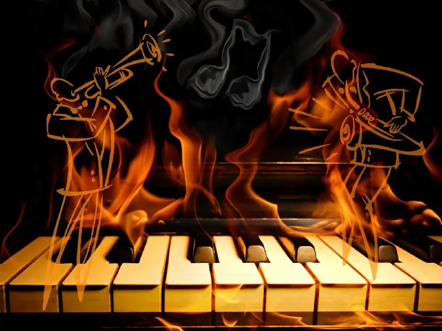 Profile image with a jazz design for musicians of this style