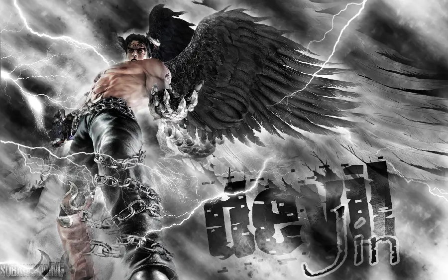 Jin Kazama Stock Photo Jin Kazama with gray theme