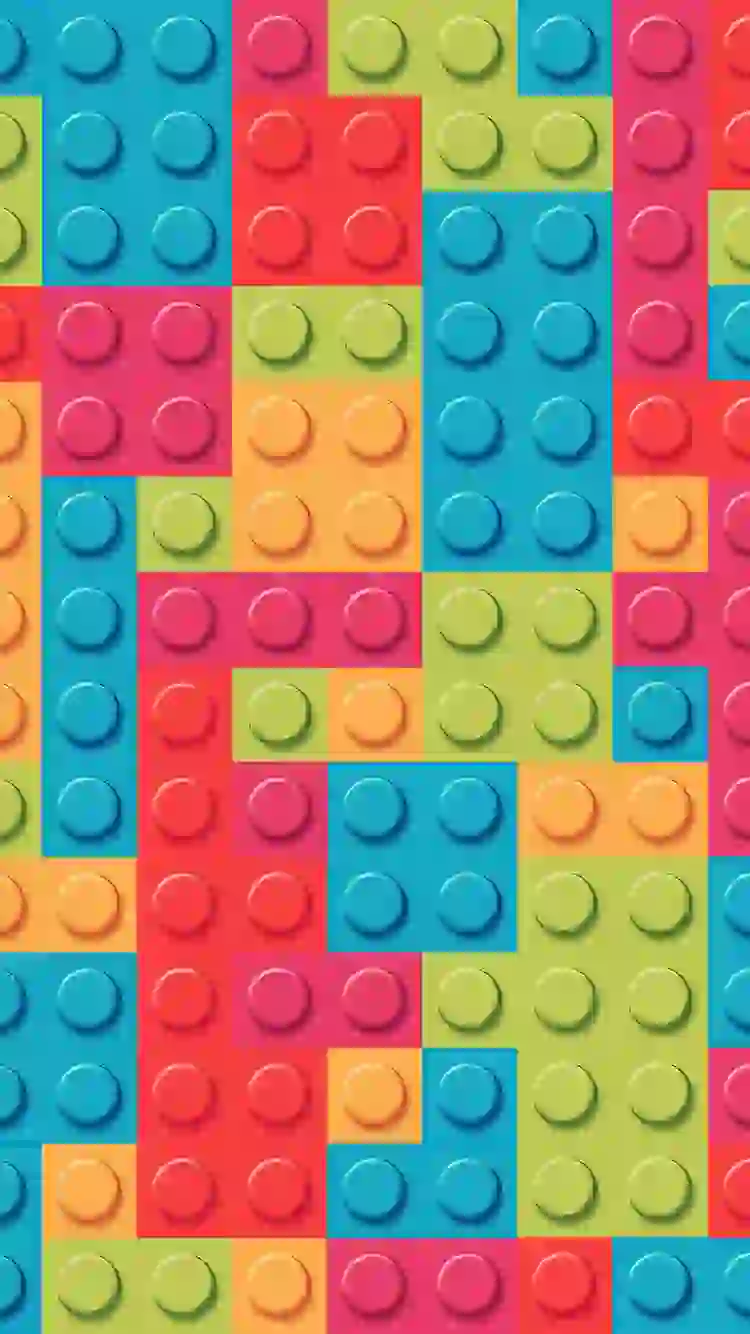 Vertical Wallpaper of Toy Building Blocks
