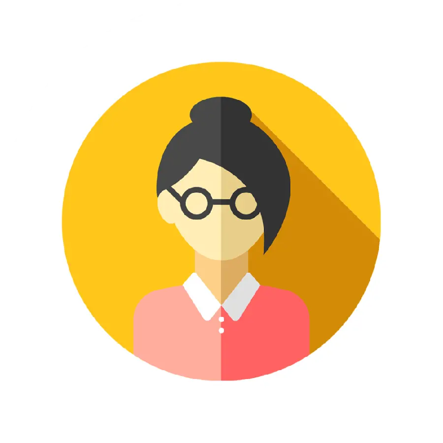 Download PNG image of a female teacher with a cropped image