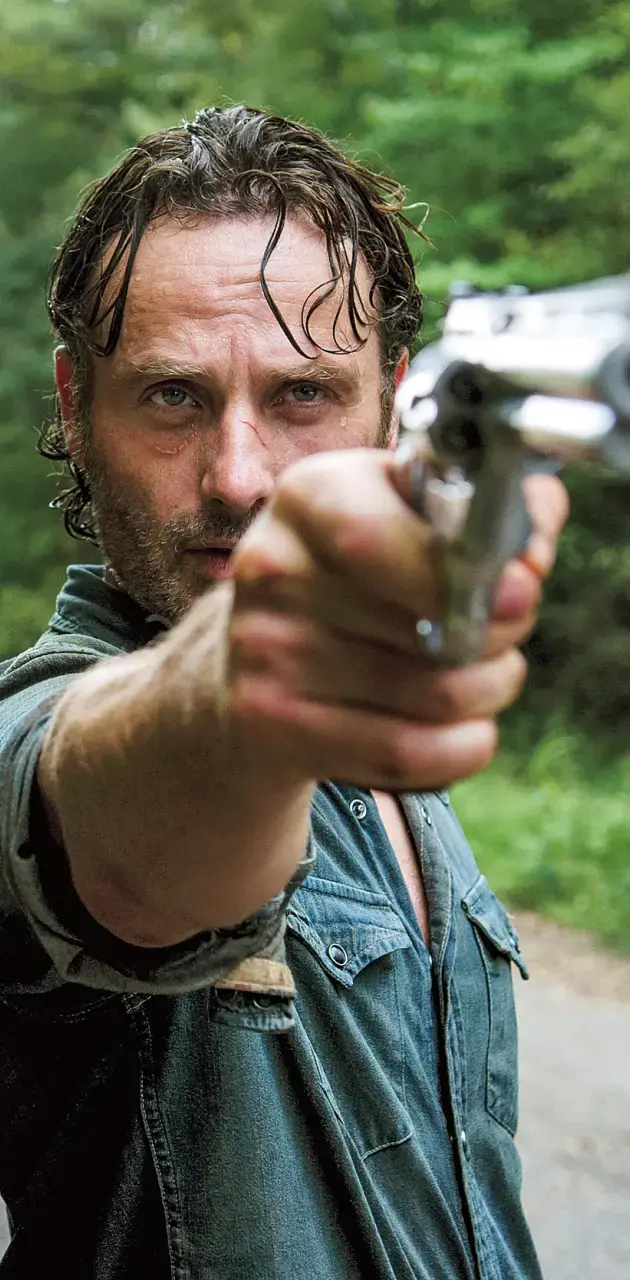 Photo of Rick, the main character of the Walking Dead, the most popular series in the horror genre