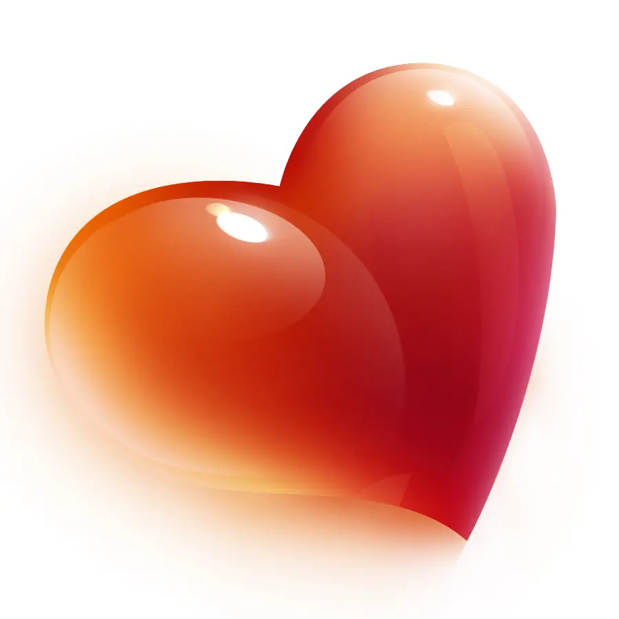 Download stock photo of red heart Valentine with white background 