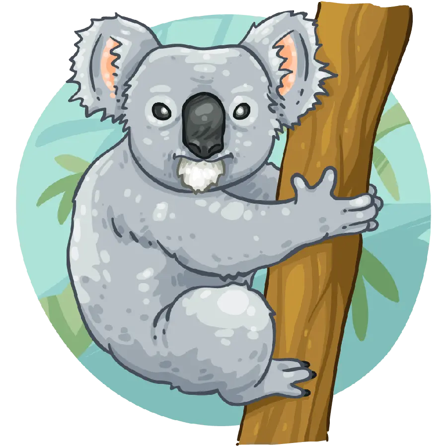 Download PNG image Computer drawing of a koala Googly Magolly 