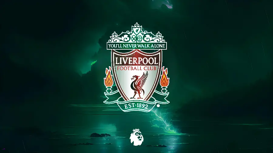 Free download of Liverpool photos on a creative background and green theme