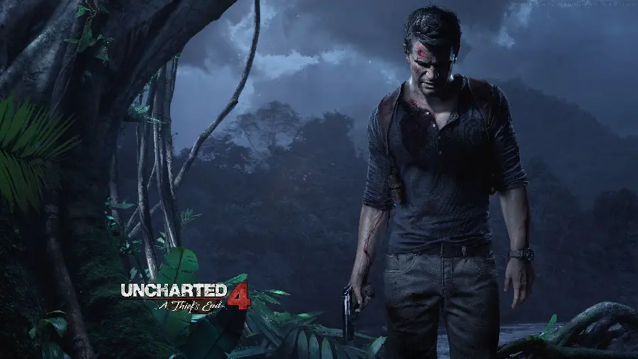 HD background photo of a scary computer game for the PlayStation game console