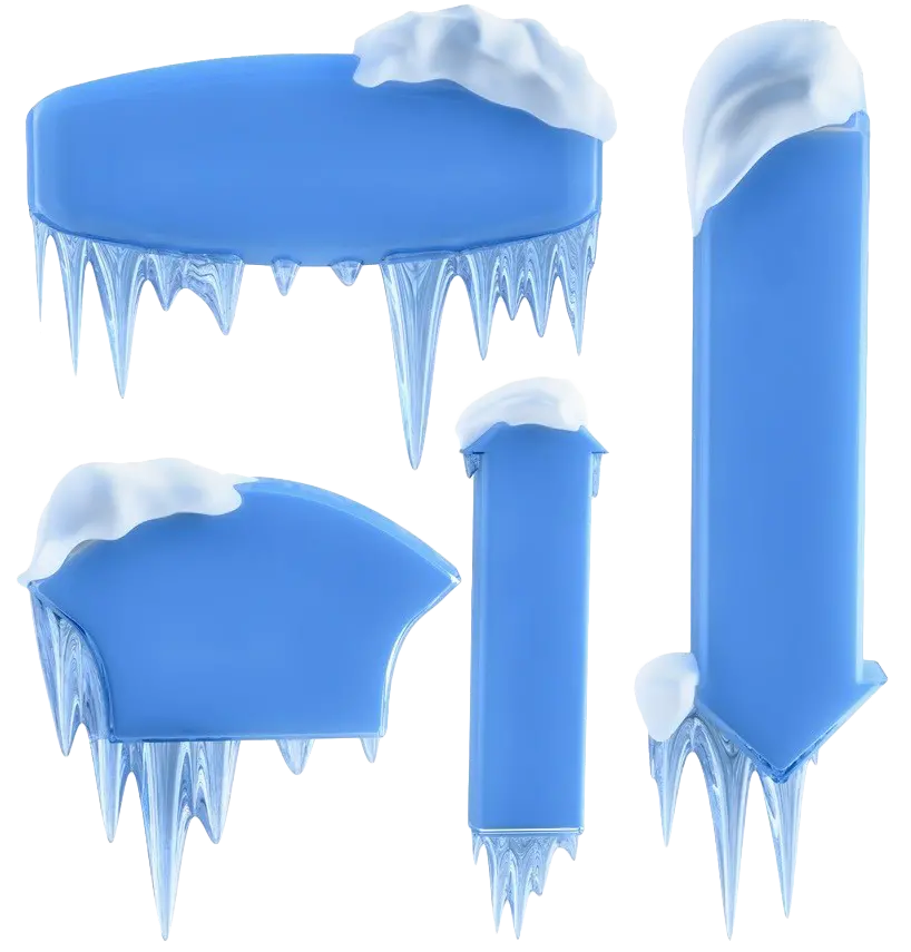 Winter themed PNG image and teleportation ready for Photoshop