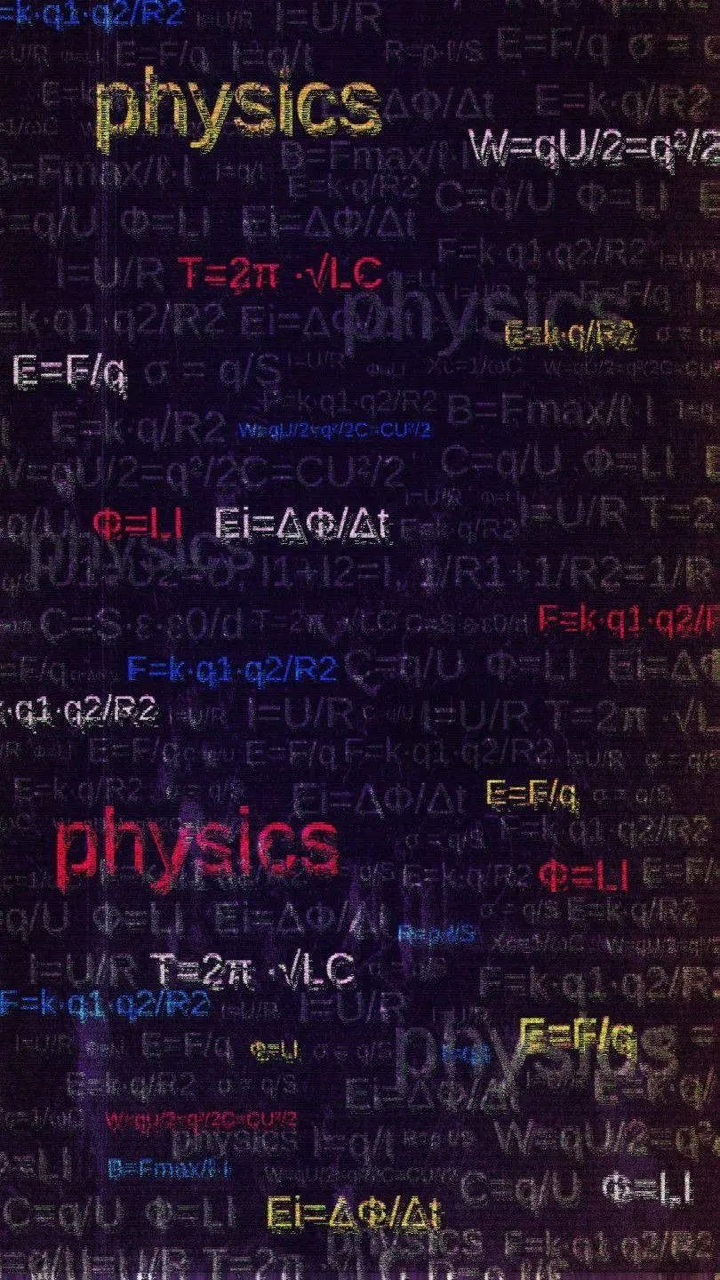 Wallpaper for iPhone with design of important sciences of mathematics and physics
