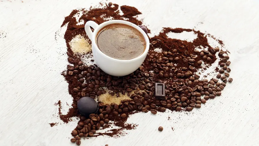 Background photo of fragrant coffee with suitable quality for printing in cafes