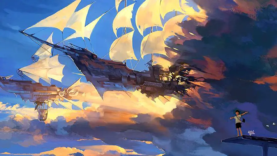 Free download of flying anime photos with dreamy and cute designs