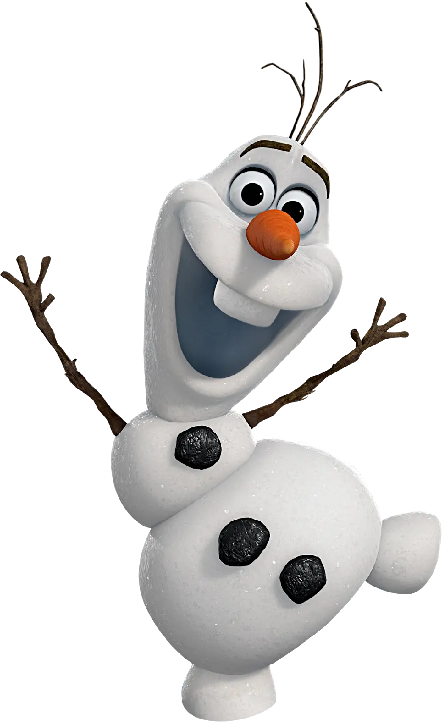 Googly photo of the cartoon character Elf the snowman in PNG format