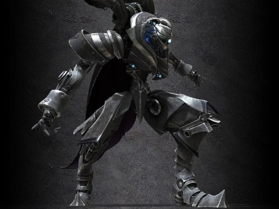 A cool and smart robot wallpaper for use in video games