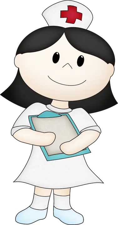 Photo of a little girl nurse in PNG format