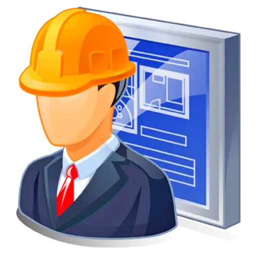 A graphic photo of a civil engineer without a face in PNG format and cut out