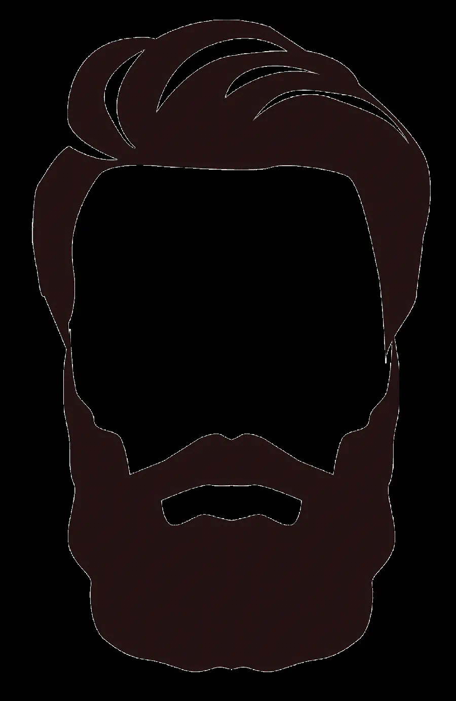 Photo without background of beard and mustache in PNG format