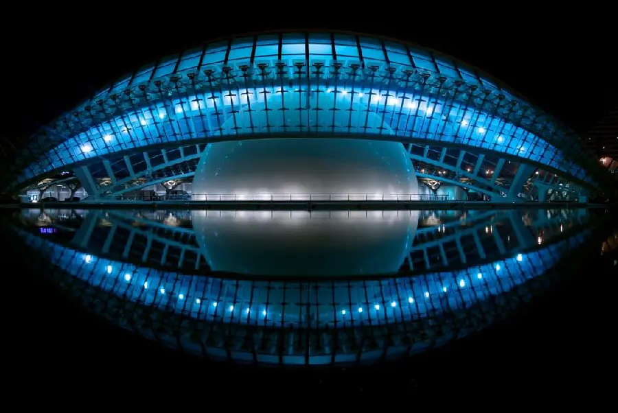 Image of the hemisphere of an IMAX cinema in Valencia, Spain 