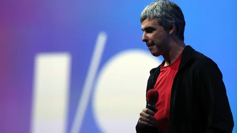 Stock photo taken of Larry Page's profile