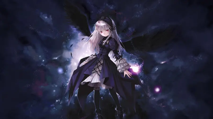 Cool anime photo of flying for a girl's desktop background