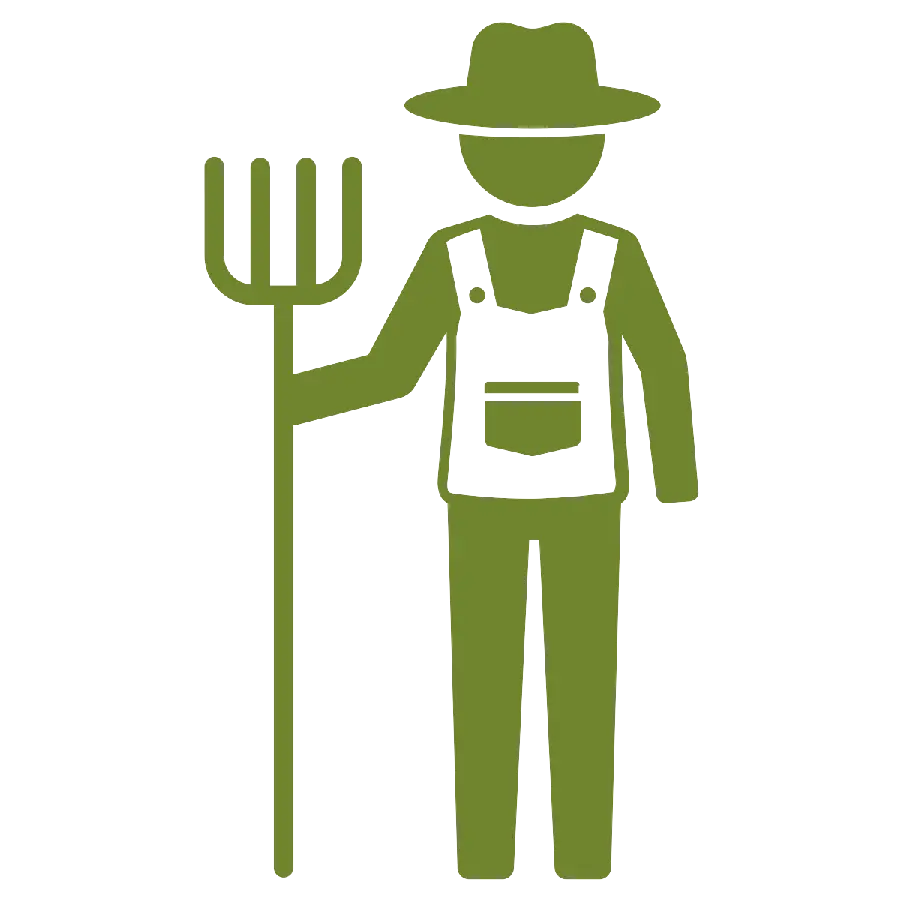 Download PNG image of a farmer for a logo