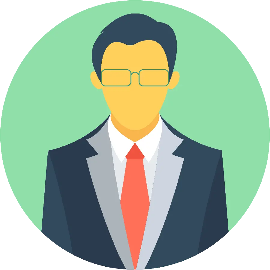 Digital character or figure of a teacher in a suit in PNG format