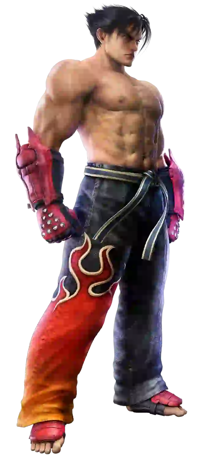 Vertical background of the game character Jin Kazama