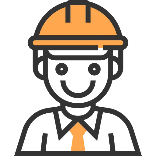 The cutest graphic image of a civil engineer in PNG format