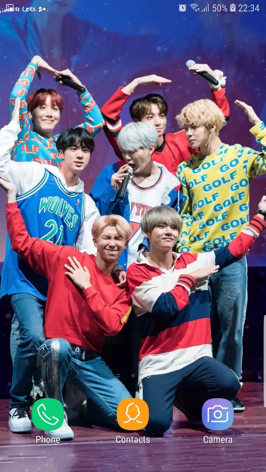Googly image of BTS singers suitable for backgrounds