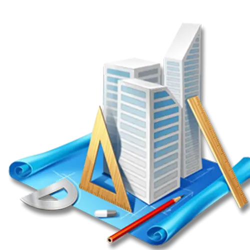 Download a photo of a 3D digital model designed from an architectural plan