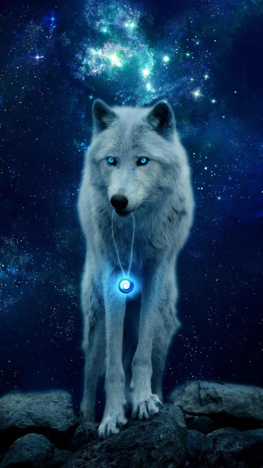 Surrealism stylish and single white wolf wallpaper with direct link