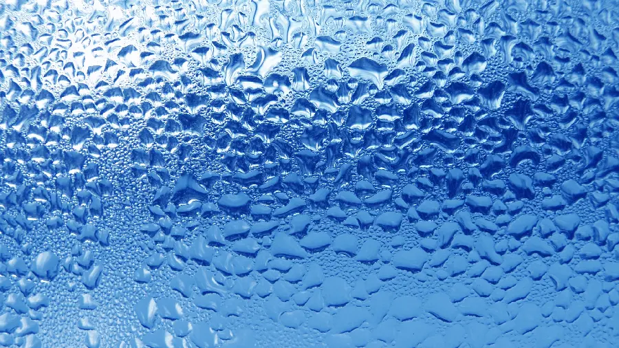 Background imageCool texture and pattern of water droplets on a blue background