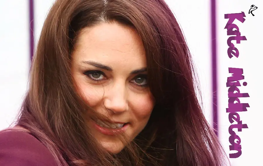 Desktop wallpaper designed from the face of Kate Middleton