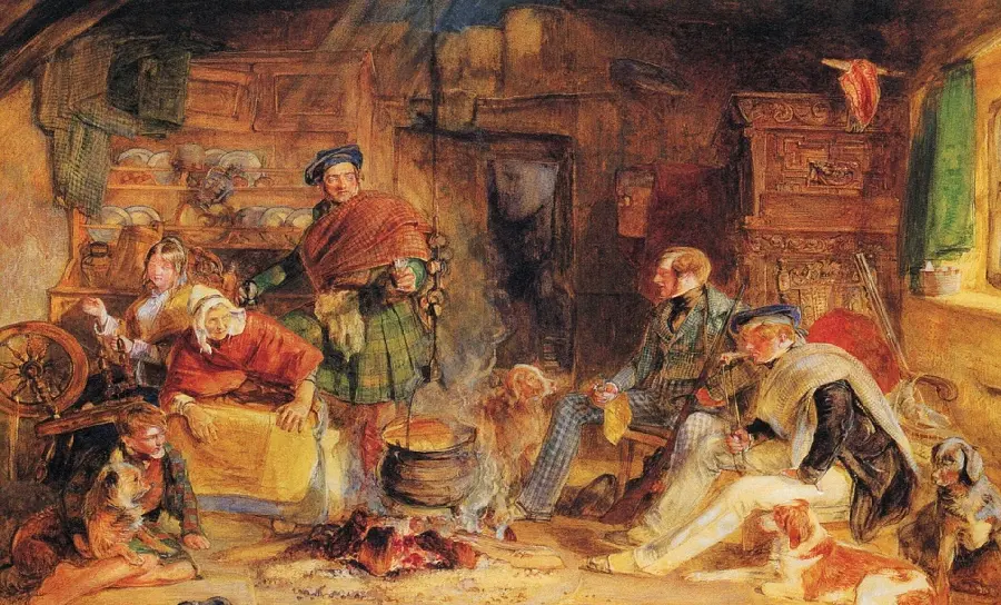 Traditional and artistic painting in a stylish and pleasant classic style