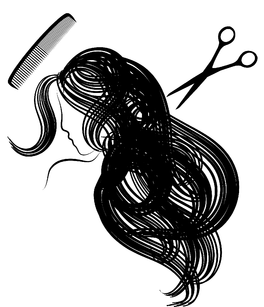 Download a photo of a women's hairdresser logo PNG