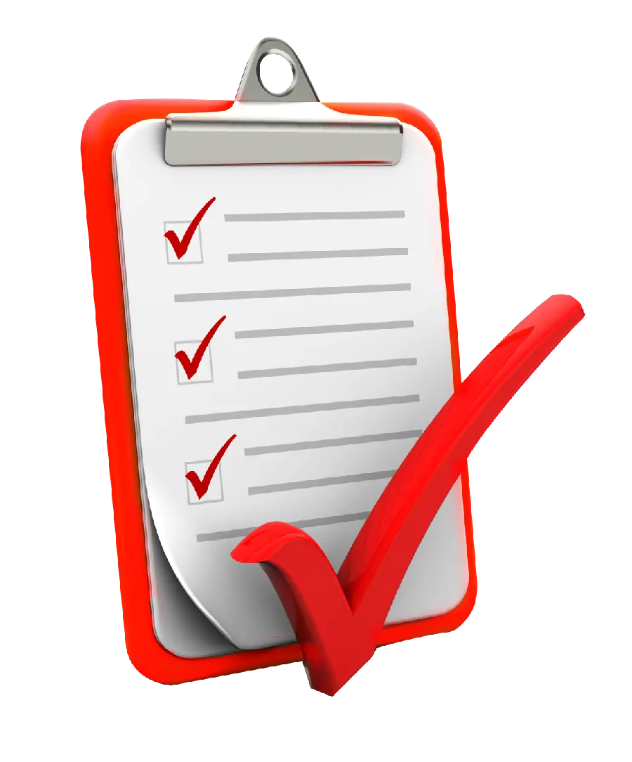 PNG photo of right and wrong signs or tick and cross or checklist 