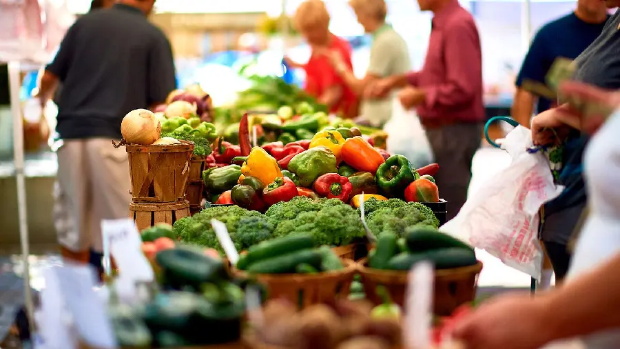 Photo of the largest Asian fruit and vegetable agricultural market 