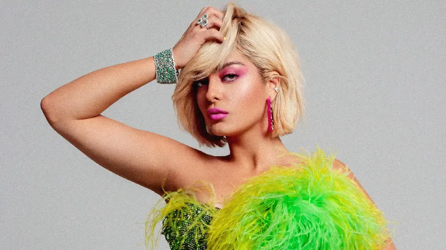 Bebe Rexha photo with a simple background for fan page profiles